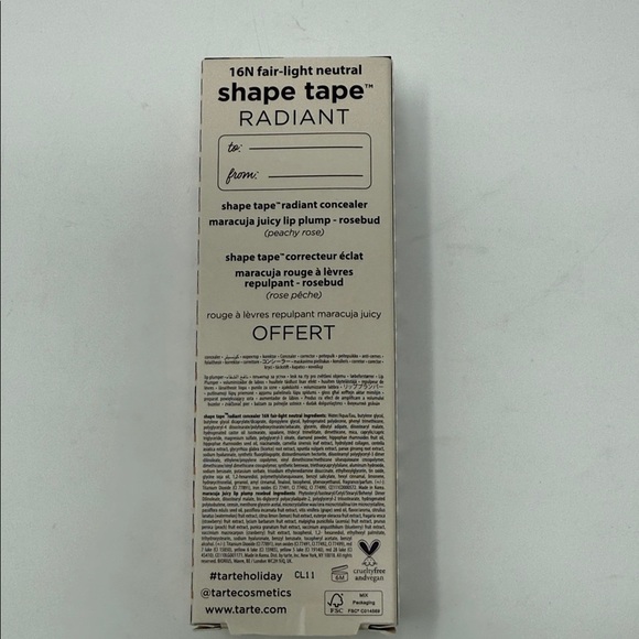 Tarte Shape Tape Radiant Concealer and Lip Plump Duo - Pink and Gold 16 N - Picture 5 of 5